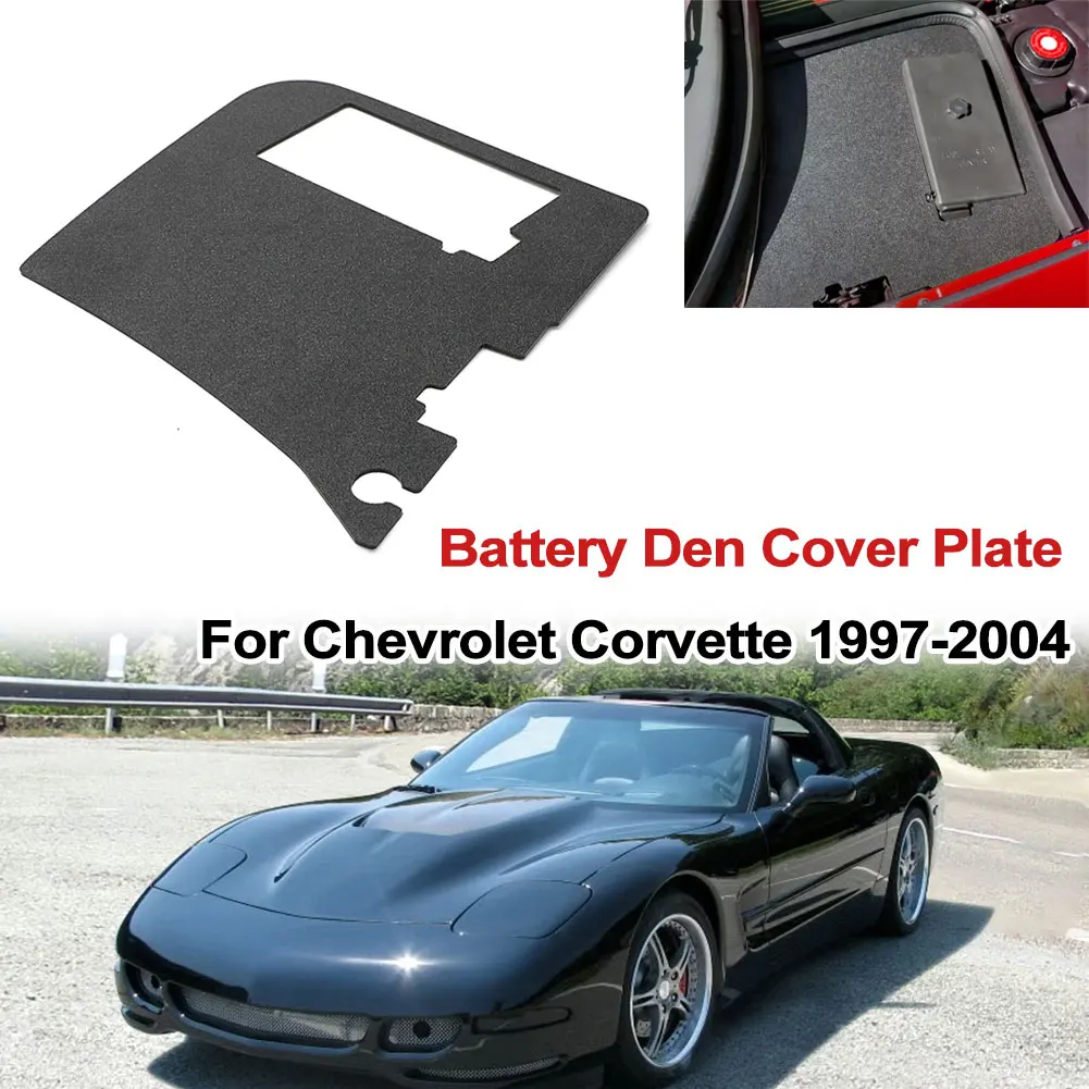 For Chevrolet Corvette 1997-2004 C5 Battery Den Cover Plate Guard Cap Black High Quality ABS Plastic Guard Accessories