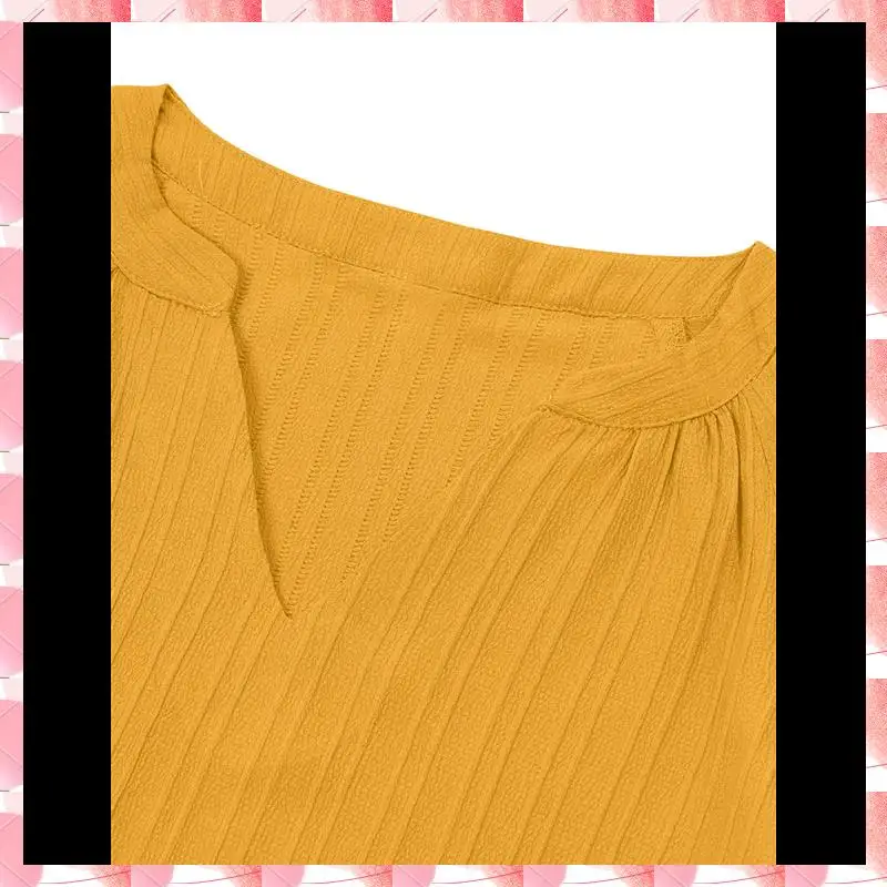 

Womens Blouses Chiffon Hollow Out Short Sleeve V Neck Business Casual Tops Summer Cute Shirt