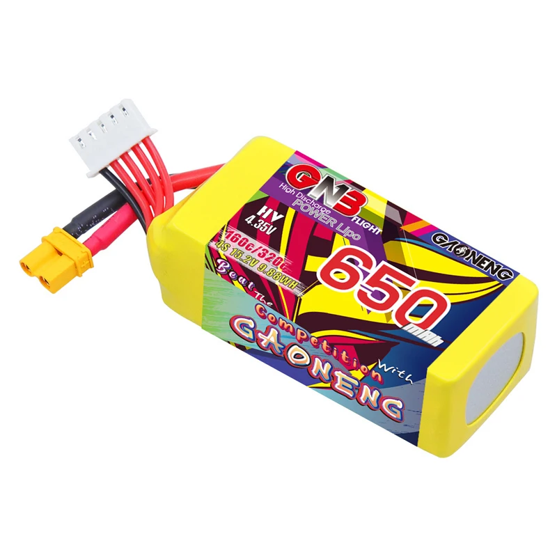 Batería Lipo GNB 4S 650mAh 15,2 V 160C con XT30 para Dron FPV Quadcopter helicóptero avión piezas 15,2 V batería recargable