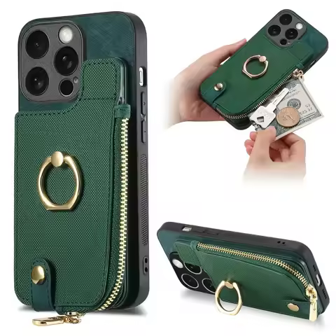 Leather Card Zipper Back Case for Xiaomi Poco F7 Ultra X7 Pro F6 X6 X 6 M C65 M6 M3 M4 X5 M5s F3 F5 X3 GT 5G 4G Ring Cover Funda