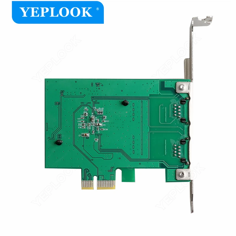 PCIe 1x Dual Port RJ45 Gigabit Jaringan Lan Card 10/100/1000Mbps Ethernet Controller Intel 82571 Chipset untuk Desktop Server