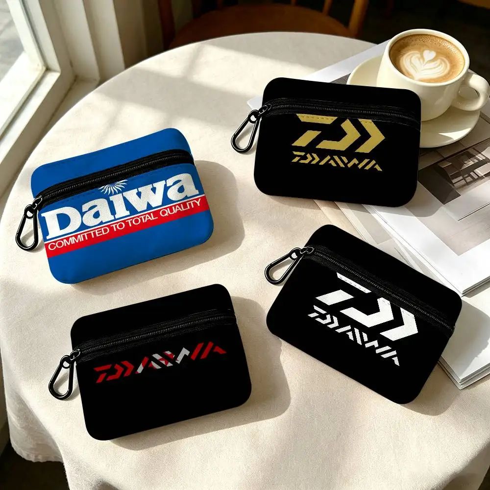 D-DaiwaS Fishing Logo   Daily Carry Oxford Fabric Small Coin Purse Multi-use Storage Pouch For Keys Cards Coins