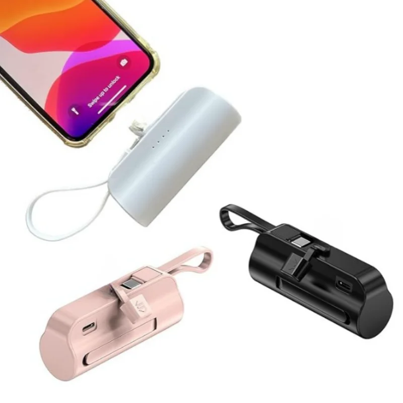 

Компактное портативное зарядное устройство для iPhone, с кабелем USB C. Быстрая зарядка аккумуляторная батарея зарядное устройство портативная Аварийная зарядка для телефона