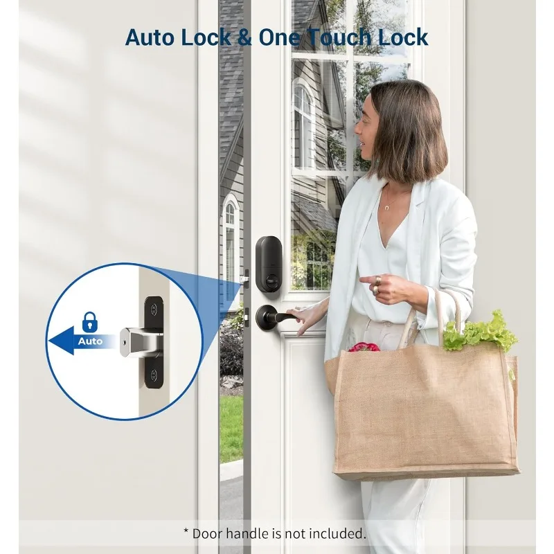 Door Lock, Electronic Keypad Deadbolt, Keyed Entry, Auto Lock, Anti-Peeking Password, Back Lit & Easy Instal