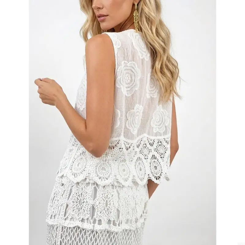 2026 New Womens Sleeveless V Neck Sweater Vest Button Down Cropped Top Casual Loose Knit Summer Goings Out Tops