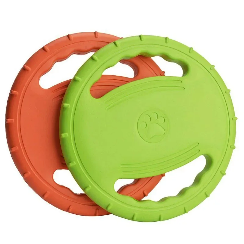 1PC Dog Flying Disc Interactive Rubber Dog Toys Soft Floating Dog Catcher Toy for Pet Training & Chewing