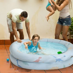 Inflatable Round Children Pool Portable Thickened Baby Swimming Pool Puncture Resistant for Household Garden Courtyard