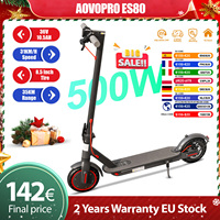 AOVOPRO ES80 500W Electric Scooter for Adults 35KM Long Range 31KM/H Fast Speed Folding Electric Scooter 8.5 Inch Smart Escooter