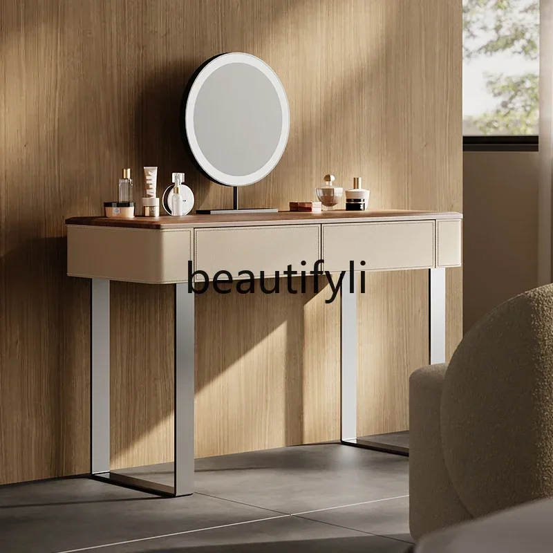 D178  2025 new bedroom light luxury high-end makeup table small apartment medium and ancient style simple integrated makeup tabl