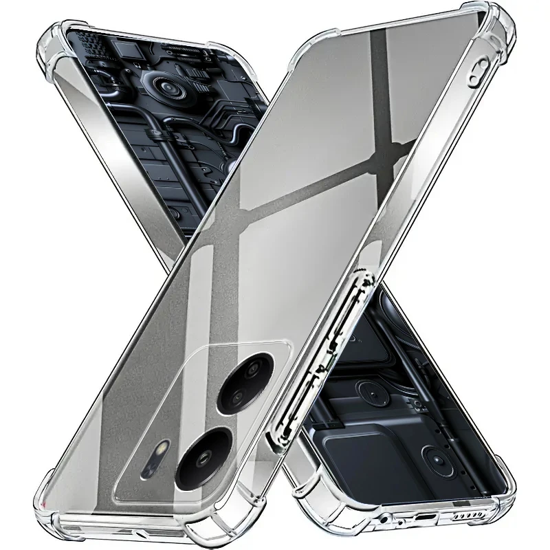 Thick Air-Bag Silicone Clear Case For Xiaomi Poco C65 X6 M4 M5 M6 X3 X4 NFC X5 F3 F4 GT F5 Pro 5G C50 C51 C55 Back Cover Fundas