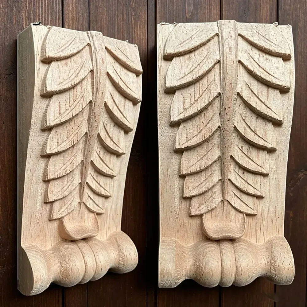 8-12cm Carved Wood Furniture Corbel European Style Decoration Rome Stigma Garden Home Decor Figurines Miniatures Ornaments