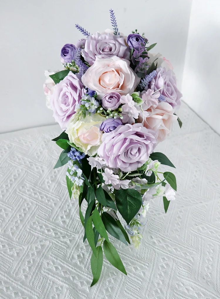 Lavender Bridal Bouquets Wedding Accessories Bouquets 25*50cm Wedding Flowers