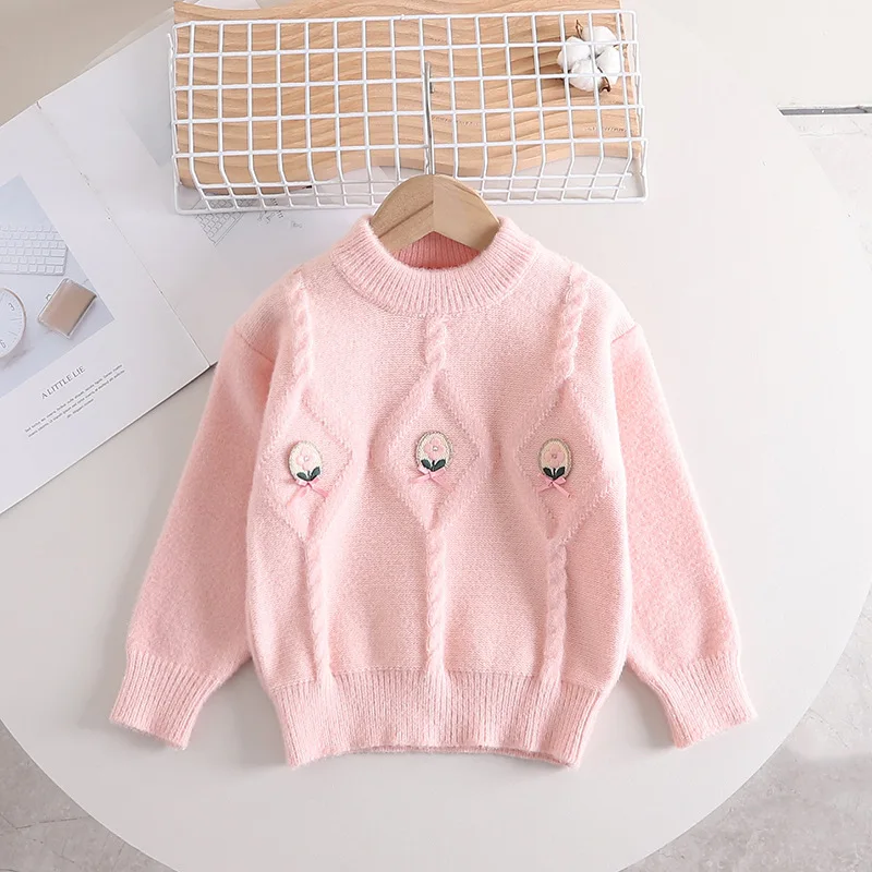 

Girls Sweaters Autumn Winter Children Knitted Sweatshirts For Baby Girl Woolen Clothes Tops 3 To 8 Years Kids Pullover Sweater