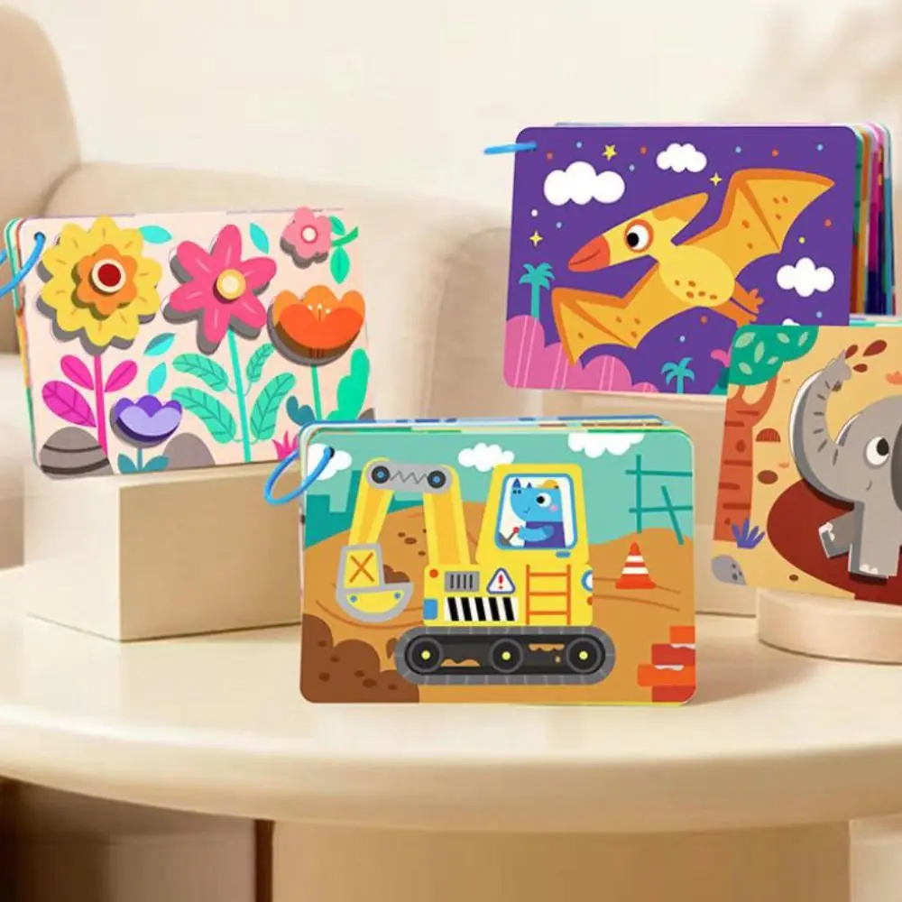 

Обучающая 3D стереоскопическая наклейка ручной работы Монтессори DIY паста комплект материалов самоклеящаяся наклейка с милыми животными книга