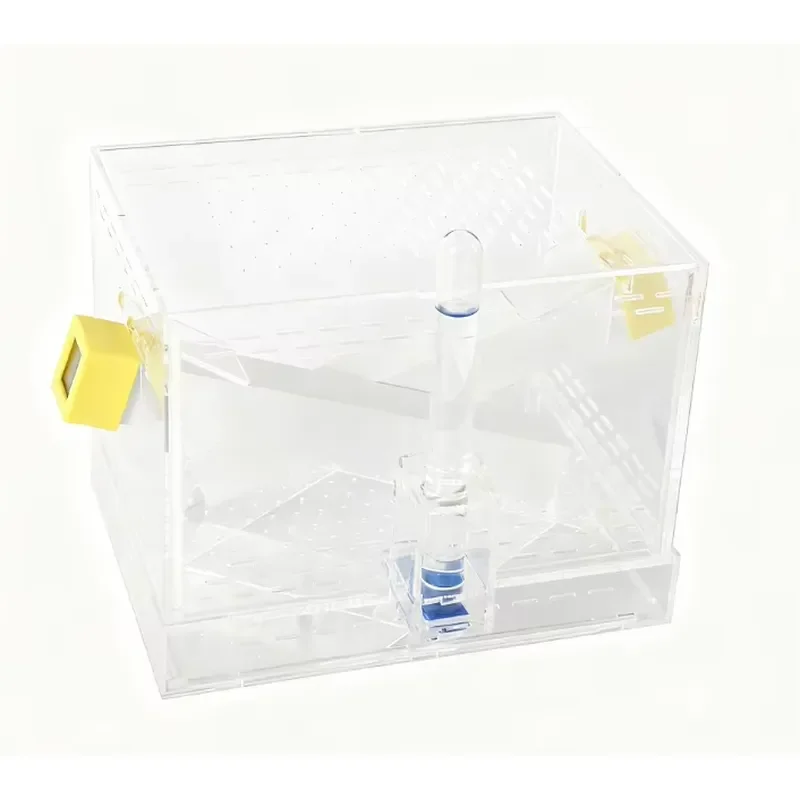 

Acrylic Cricket Breeding Box with Automatic Watering System for Reptile Feeder Insect Rearing Enclosure with Frass Separator