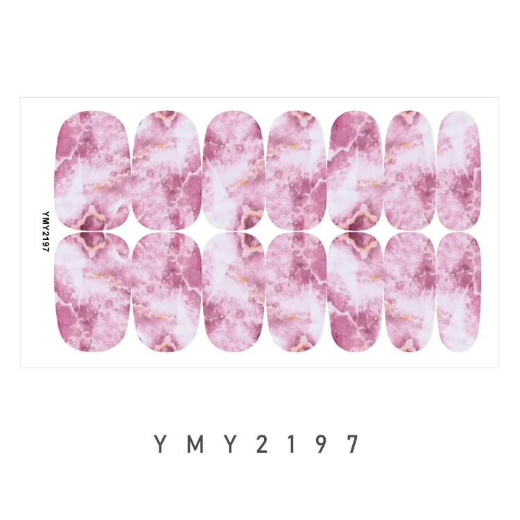 

12pcs Marble Gel Nail Stickers Nail Art Stickers Full Coverage Waterproof Easy To Stick Nail Stickers