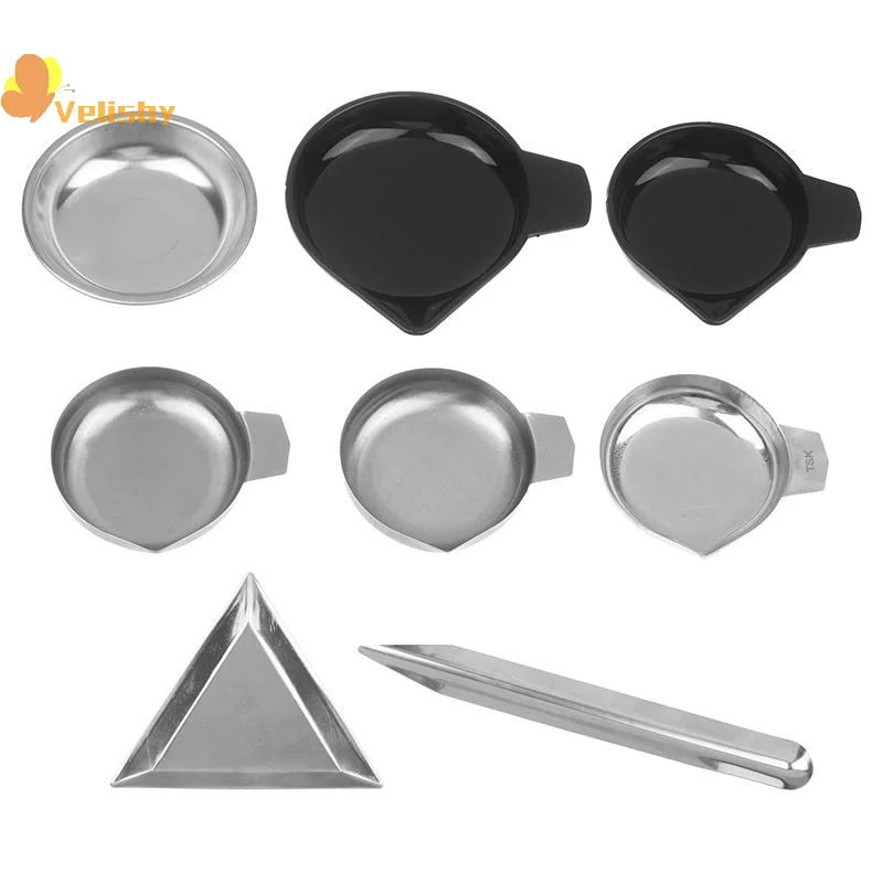 1 Set Weighing Powder Pans Scale Pan For Weigh Liquid Powder Gems Diamond Gemstone Weighing Pan