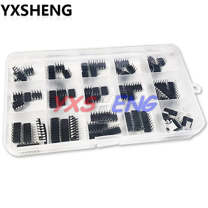 75PCS Integrated Circuit IC DIP Kit Box LM358P LM386 ULN2003 NE555P MC34063 TL494 ULN2803 LM324 TDA2030 LM339 TDA2822 In Stock