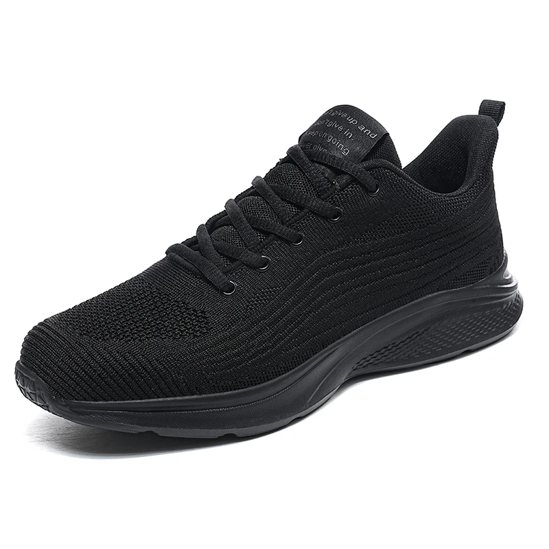 Men's Non-Slip Running Footwear Ventilated Outdoor Casual Mesh Shoes Comfortable Soft Sole Sneaker Lightweight Lace-Up Soft Sport