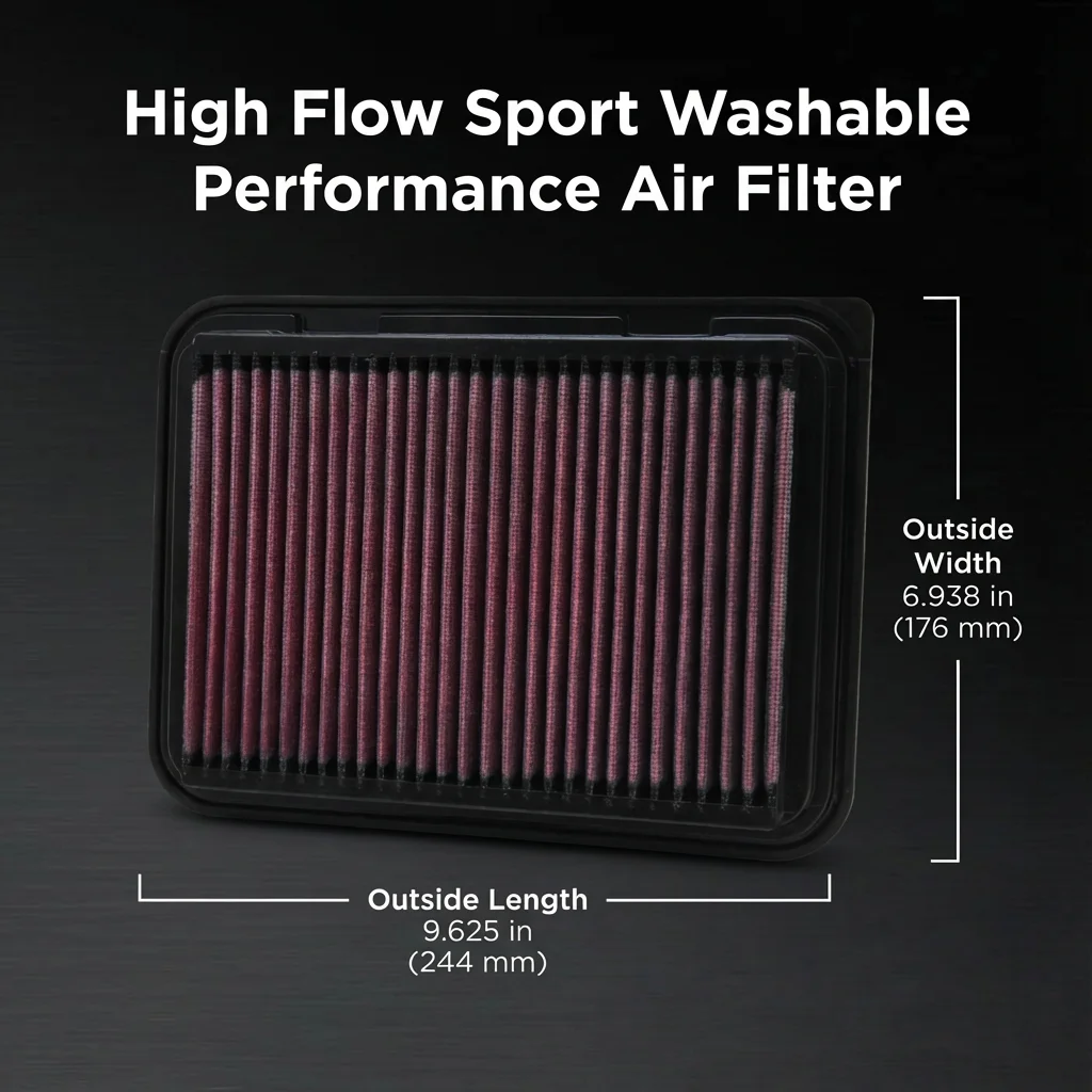 

Для Scion iM E180 Scion xD SCP Pontiac Vibe 1.8 2ZR 2008-2016 Высокопроизводительный спортивный моющийся воздушный фильтр 33-2360 178010D060