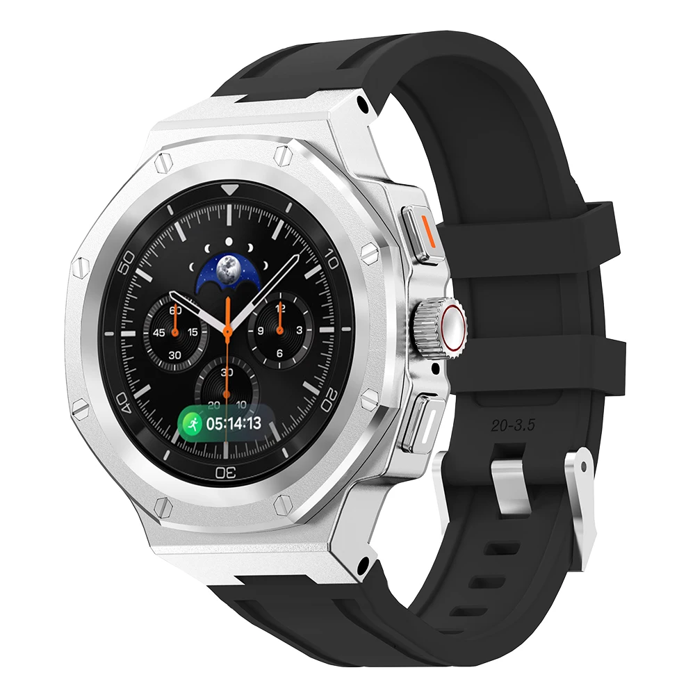 Luxus-Modifikations-Set für Samsung Galaxy Watch 9 8 40 44mm/8 Classic 46mm Silikonarmband+Metallgehäuse für Galaxy 8/8 Classic – Detail 34