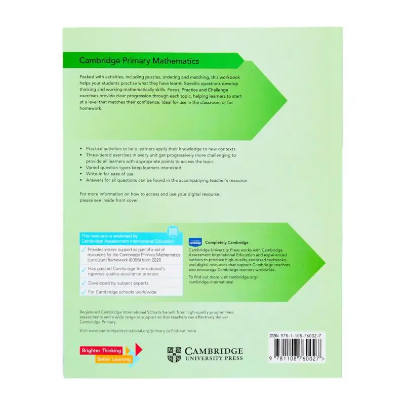 مصنف كامبريدج للرياضيات الابتدائية 4 مع الوصول الرقمي لمدة عام واحد مطبعة جامعة وود ماري لو إيما كامبريدج 9781108760027