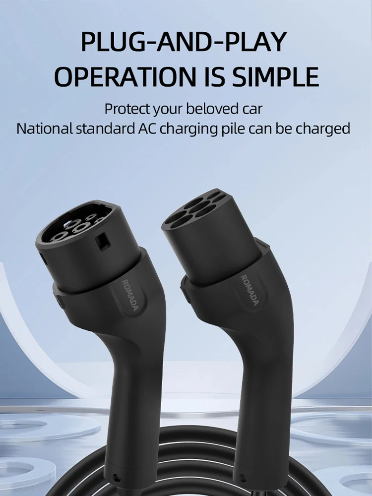 Drinkbare EV-oplaadkabel 32A 7kW 1 fase elektrisch voertuigsnoer 3M 5M 7M 10M Type 2 EVSE-laadstation Vrouw naar mannelijke stekker - afbeelding 2