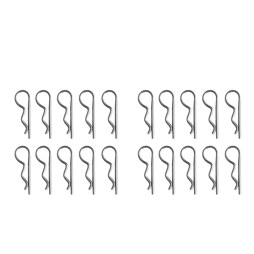 Stainless Steel R Clip Pins 304 Marine Grade Spring Cotter Split Pins Quick Release for Boating Rigging