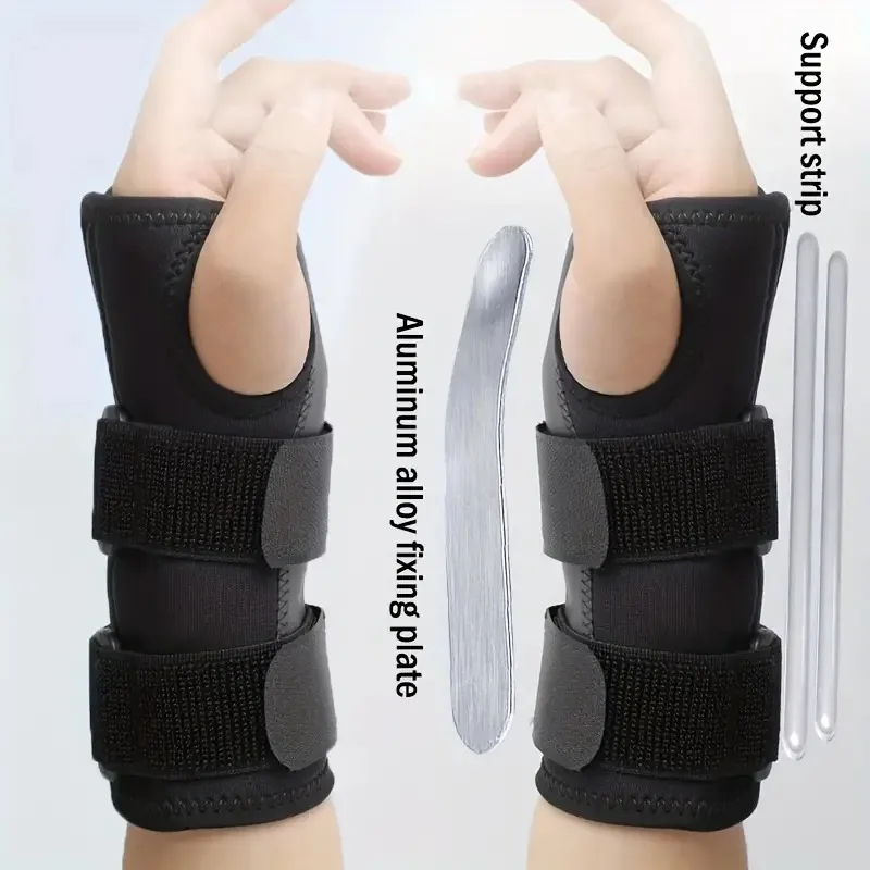 

1pc Wrist Brace For Carpal Tunnel, Adjustable Wrist Guard, Aluminum Fixing Plate And Hand Back Support Strip