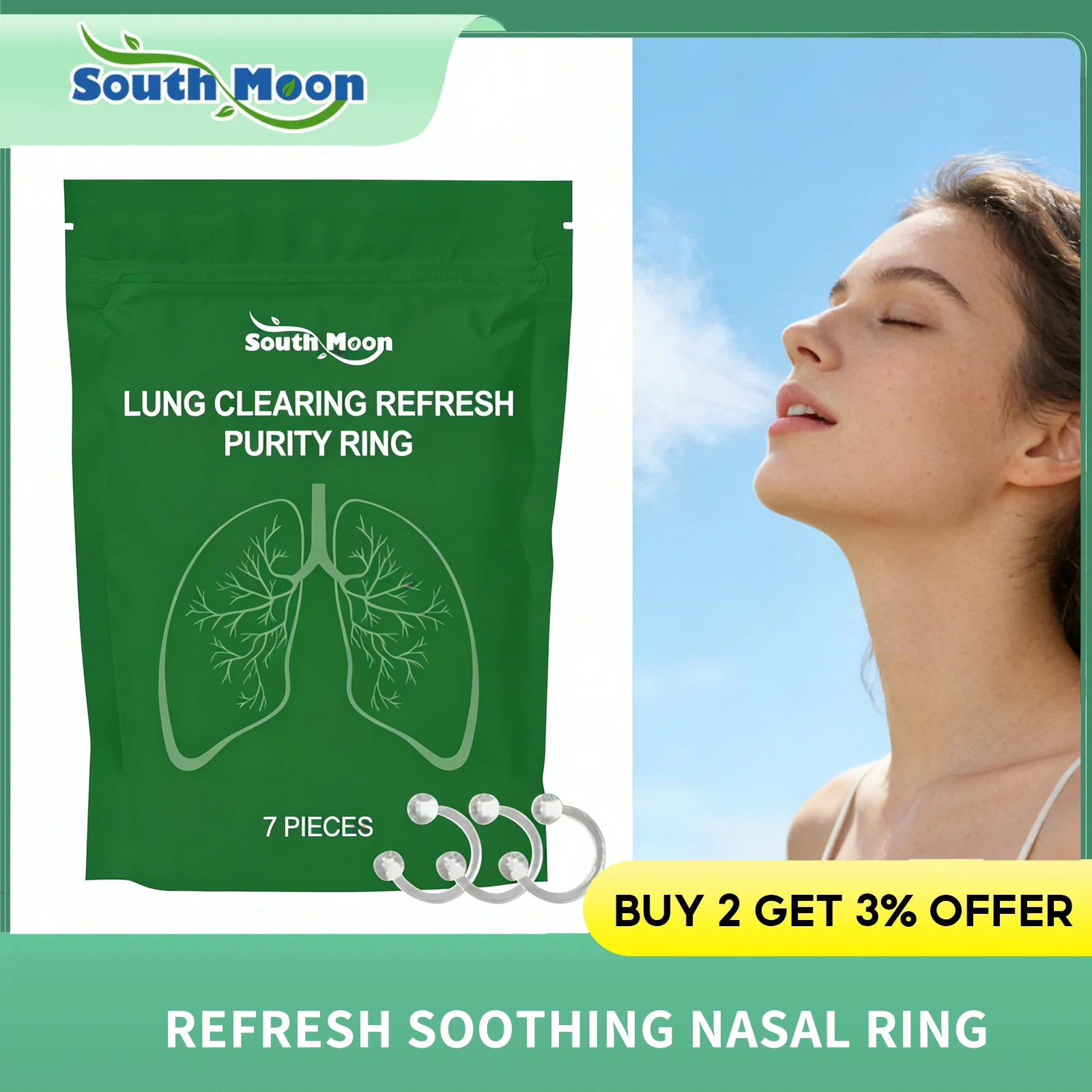 

Lung Cleansing Nasal Ring Enhance Breathing Respiratory Discomfort Relief Increase Oxygen Intake Nasal Congestion Relief Ring