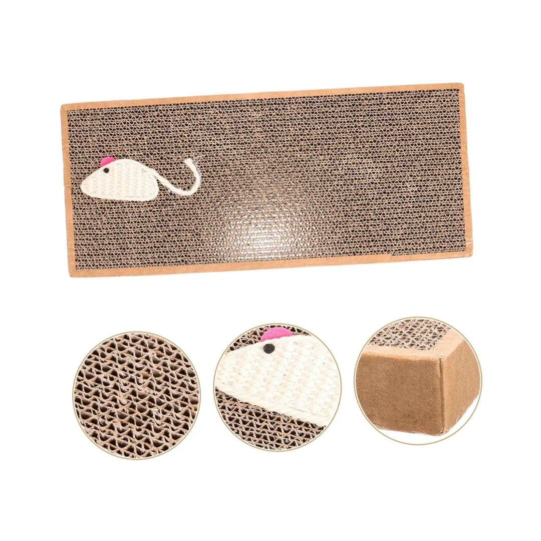 Spleißen Katze Scratch Pad Harte Kratzfeste Teaser Katze Spielzeug Wellpappe Scratcher Karton Schleifen Krallen Zu Spielen Rest