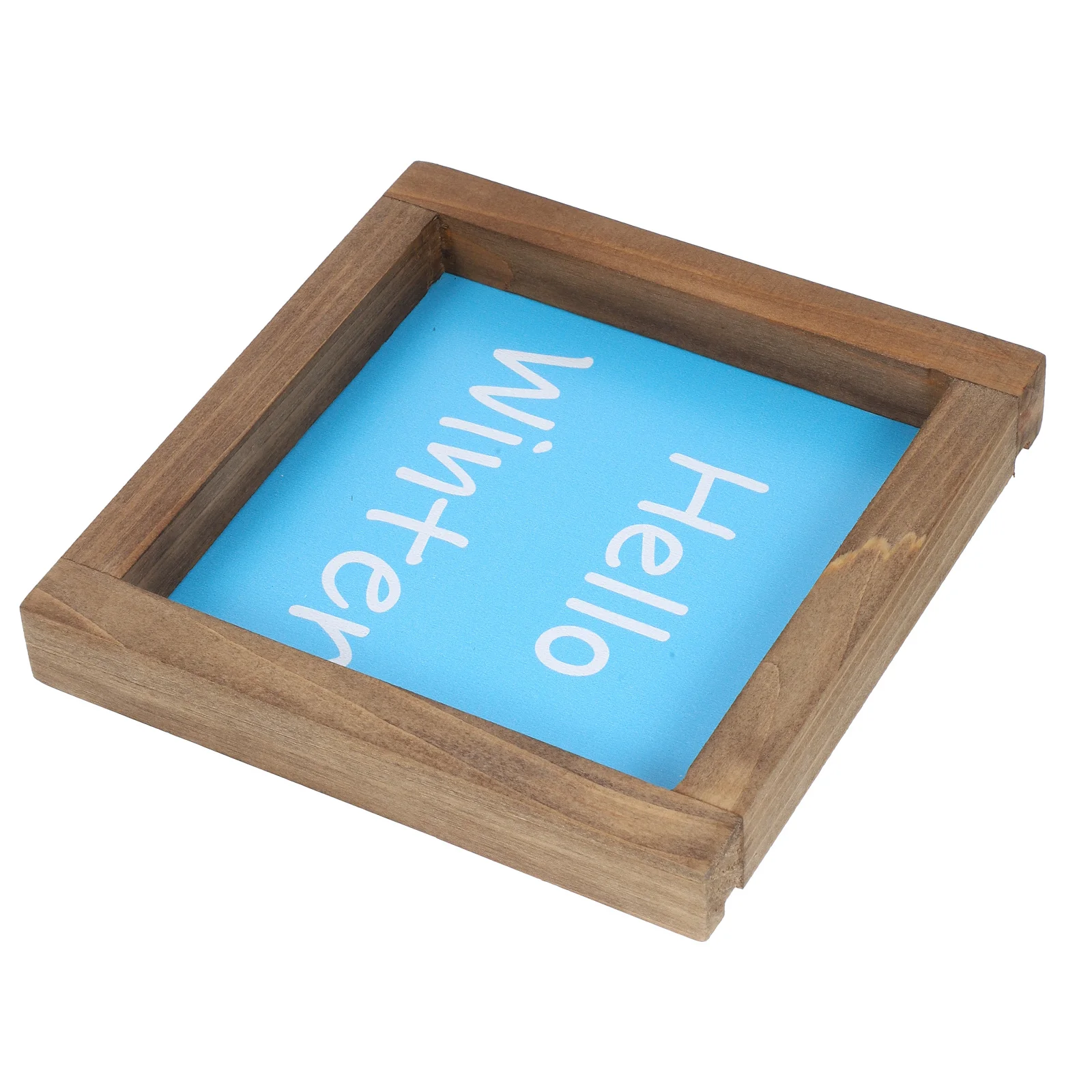 

Wooden Winter Table Centerpiece Farmhouse Decor Sign for Indoor Outdoor Use Rustic Wall Hanging Or Desktop Display Seasonal Home