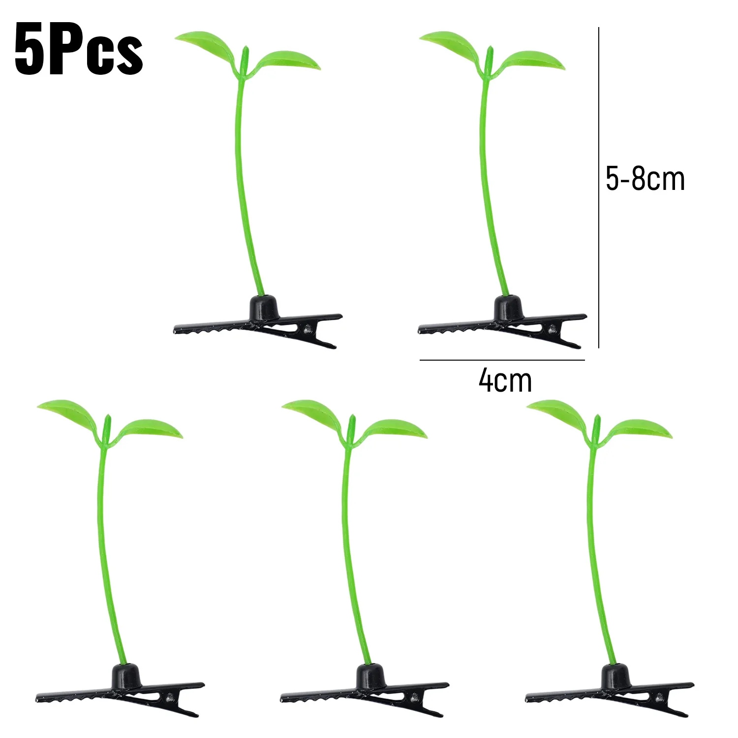 Creative Funny Little Bean Sprouts Grass Hair Clips for Girls Fashion Green Grass Bean Sprout Hairpins Plant Hair Accessories