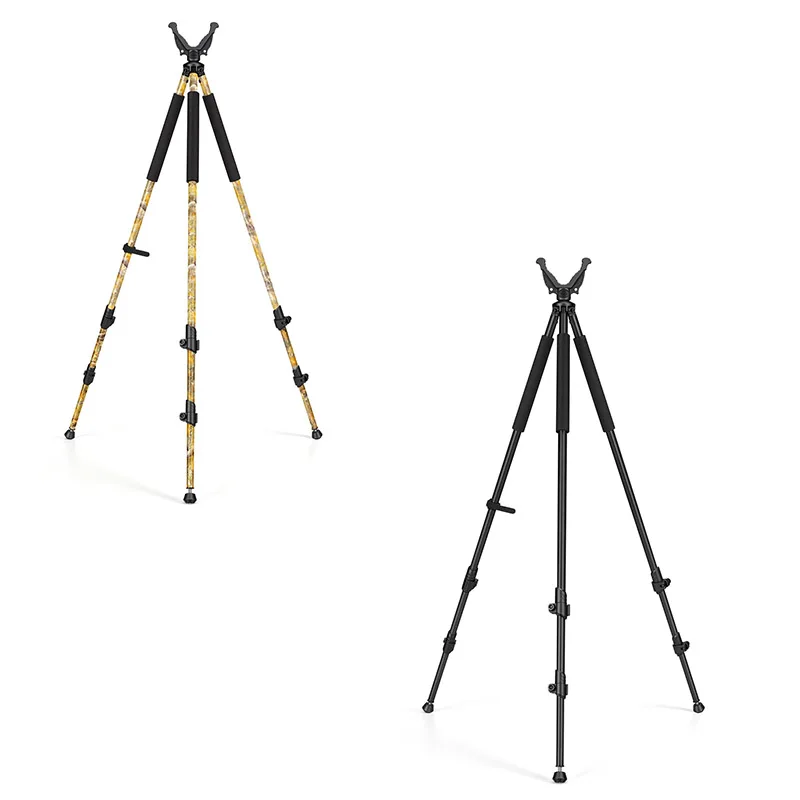 Clamping Tripod Rest Sticks Stand with 360° V Yoke Rest Lightweight Adjustable Legs for Hunting Outdoors