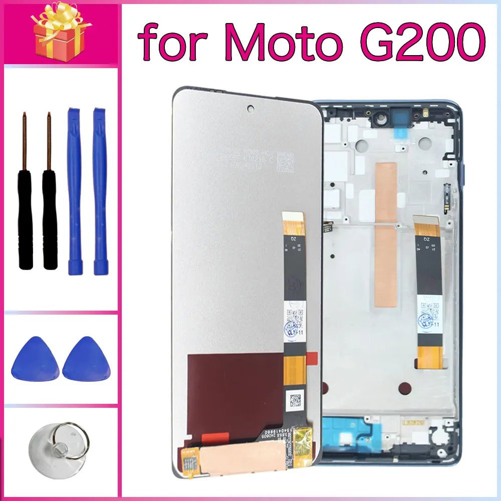 New LCD for Motorola Moto G200 LCD Display Touch Screen Digitizer Replacement for Motorola Moto G200 5G XT2125 Phone LCD Screen