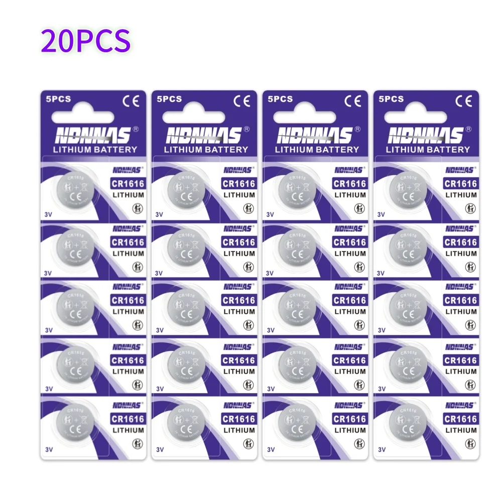 1-100PCS 50mAh CR1616 3V Lithium Battery High Quality Button Coin Cell CR 1616 DL1616 BR1616 for Watch Car Key CR1616 Batteries