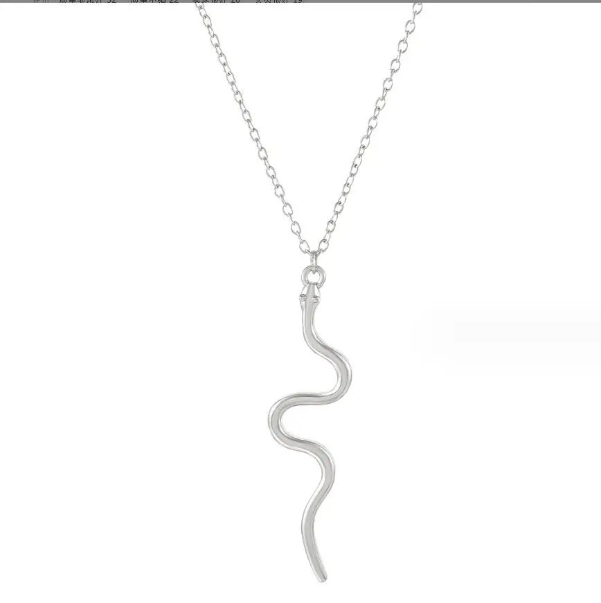 Collar con colgante de serpiente de Animal para mujer, joyería de cumpleaños de estilo Simple, 1 unidad, F1952