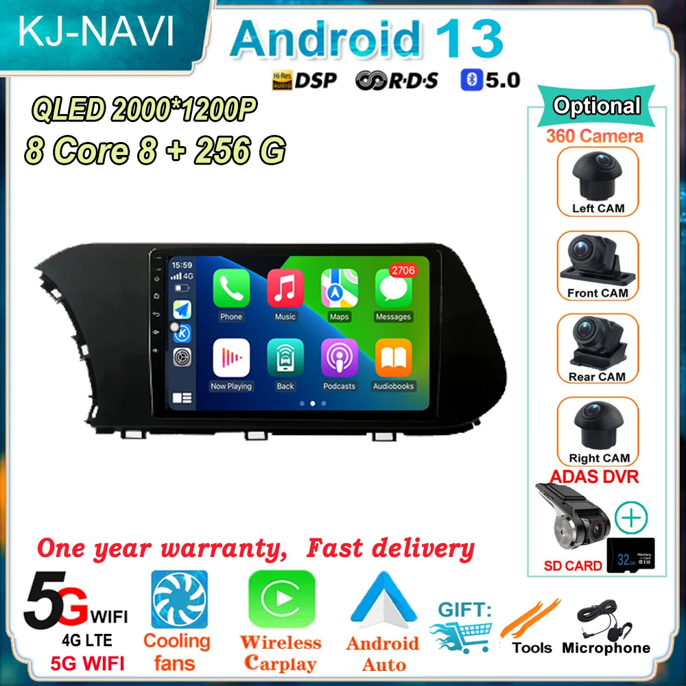 

10 Inch Android 13 for Hyundai I20 2020 - 2022 Car Radio Video ADAS WIFI Multimedia 4G No 2din Stereo RDS GPS Navigation BT