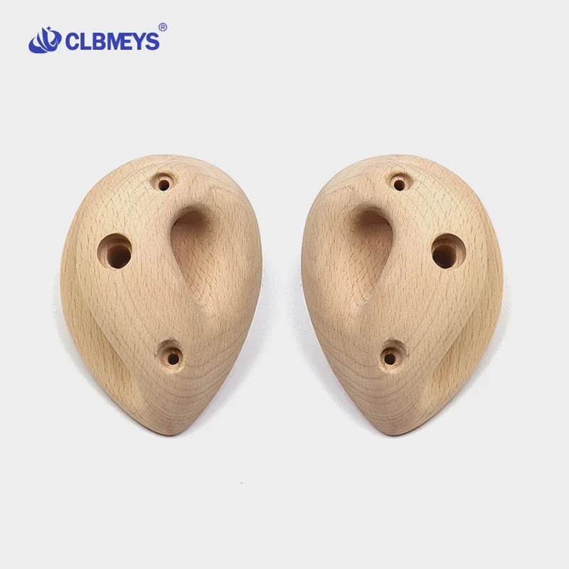 CLBMEYS Indoor Climbing Finger Strength Board – European Beech Wood Grooved Grip Training Hold – Finger Strength Trainer