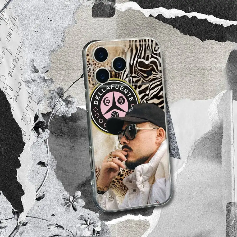 Casing HP D-Dellafuente Rapper Untuk iPhone 17,16,15,14,13,12,11 Pro,Max,Plus,X,XS,XR,SE4,E Mini Transparan Bahan Lembut