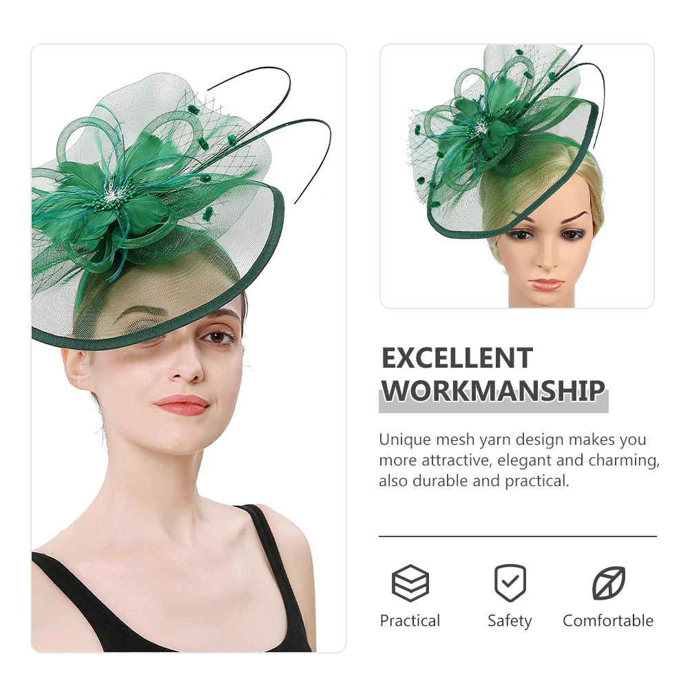 

Mesh Head Flower Fascinator Hats Women Party Floral Hair Ladies Veil Ribbon 1920 Flapper Accessories Wedding Tea Prom