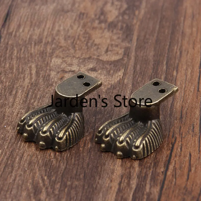 30*12mm 12PCS Zinc Alloy Tiger Footing Decoration Legs Vintage Wooden Box Lizards Feet Cabinet Corner Bronze Tone Color