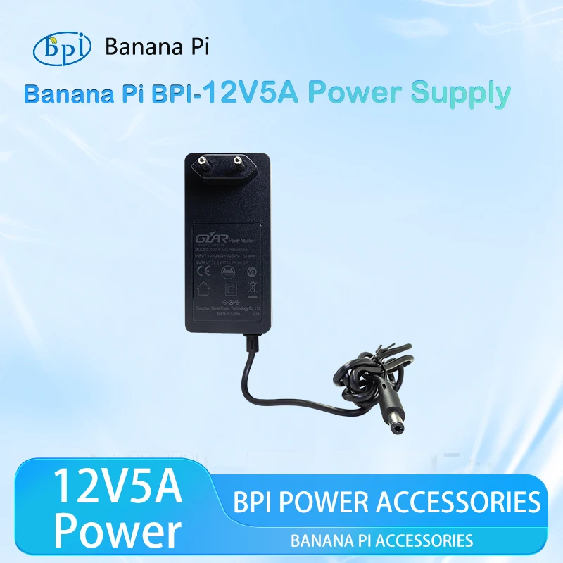 مصدر طاقة Banana Pi BPI 12V5A متوافق مع ملحقات BPI-R4، R4 PRO عالية الجودة #1