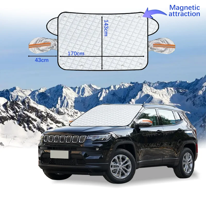 Car Waterproof Cover Covers Awning Anti-Snow Windshield Proof Protective Cotton Sunshade Anti Ice Frost For Jeep Renegade JK JL