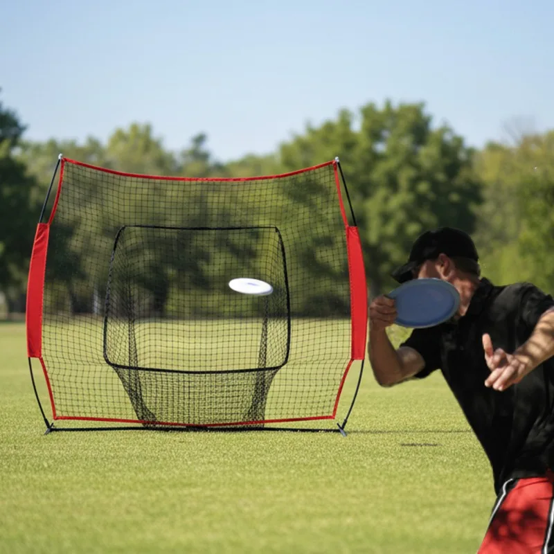 7x7FT Disc Golf Practice Net with Polyester Net & Metal Frame Customized Color
