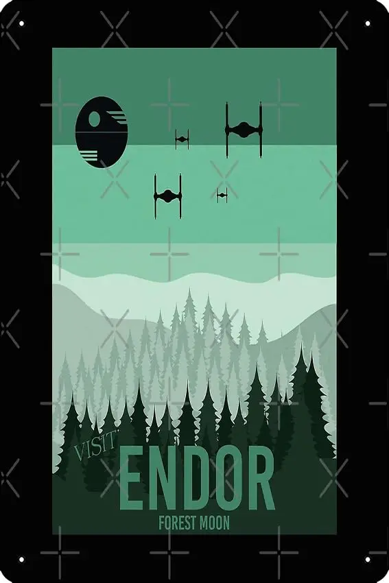 visit endor Poster Metal Sign Decor - 8 x 12inch Bar Pub Garage Man Cave Wall Art