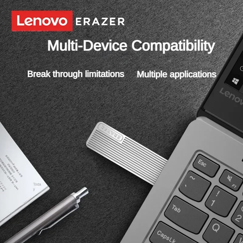 Lenovo ERAZER 32GB USB3.2 U Disk F102 Silver Reading Speed 120MB/s Computer U Disk Office Business USB Flash Drive