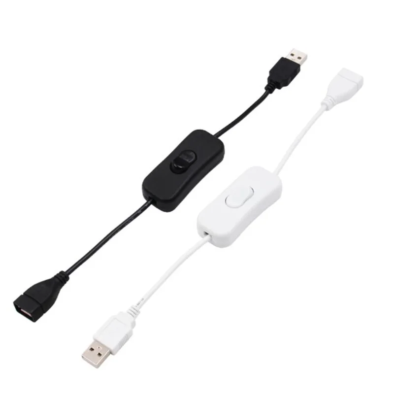 28cm USB Cable with Switch ON/OFF Cable Extension Toggle for 2A Lamp USB Fan Power Supply Line Durable  Adapter