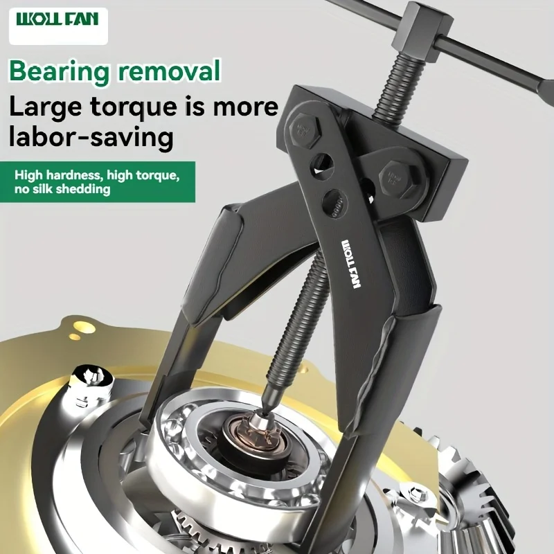 

‌ Двухкулачковый съемник с крестообразной спиралью - съемник подшипников из кованой стали для ремонта автомобилей, набор инструментов для разборки приводного вала/шестерни