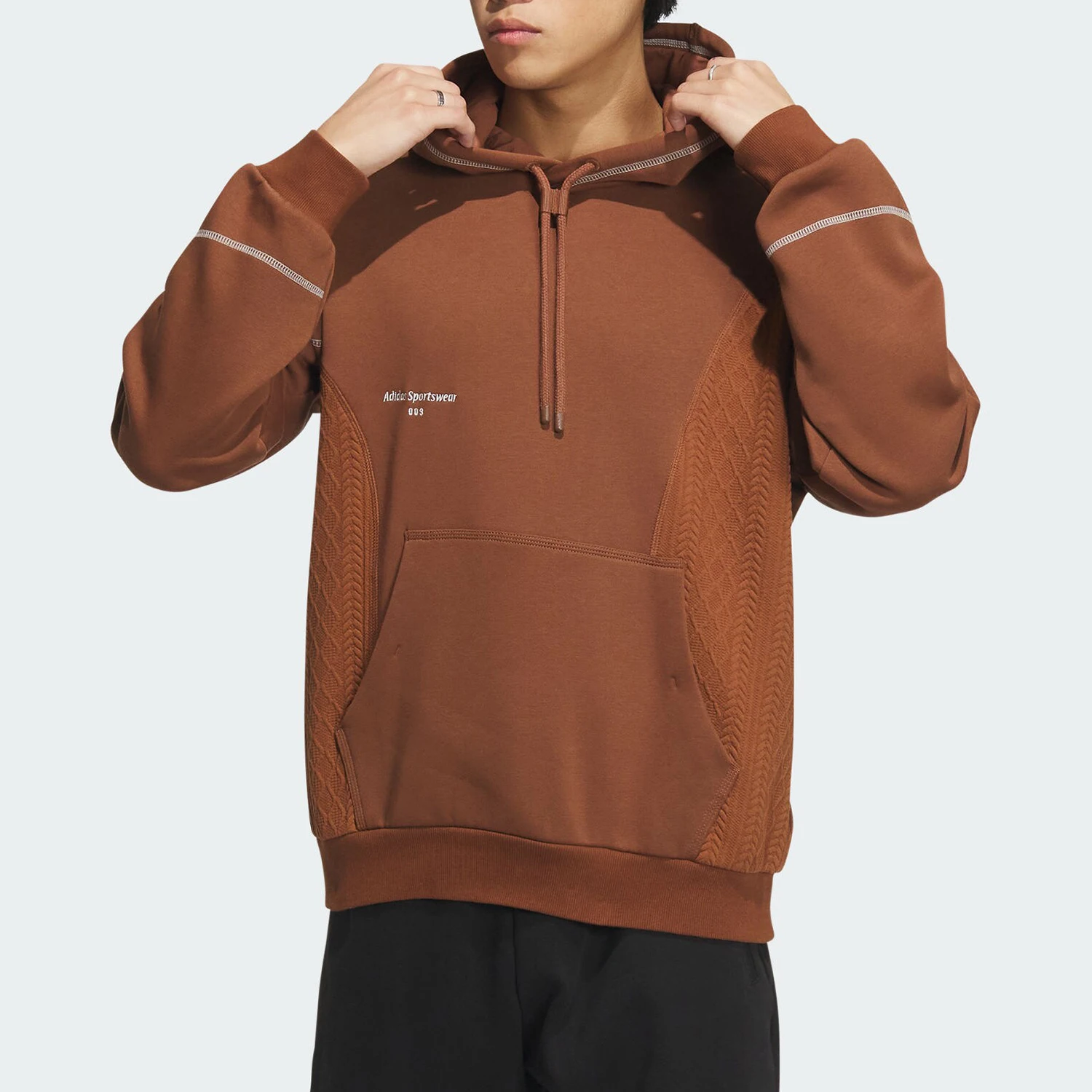 

Adidas Официальная зимняя новая мужская вязаная флисовая толстовка с капюшоном IQ1365